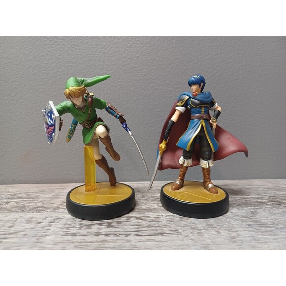 Link & Marth Amiibo Super Smash Bros. Nintendo Wii U 3DS - Zelda Toy - Picture 1 of 14